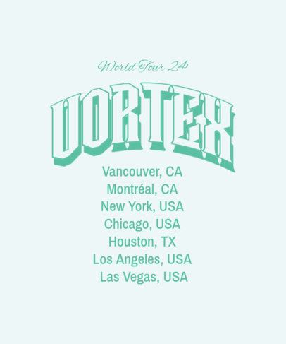 Back T-Shirt Design Creator Featuring a Boyband Theme and Concert Events