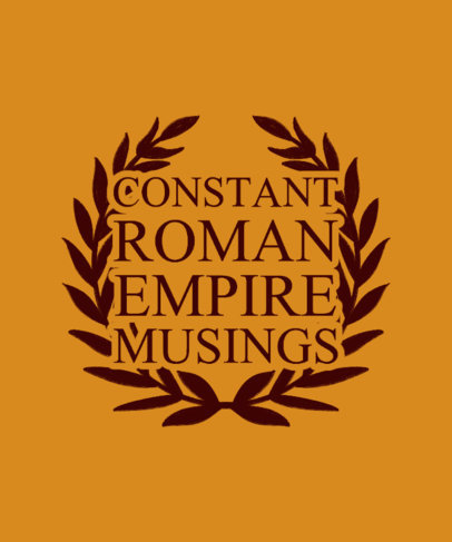 T-Shirt Design Template Inspired by the Roman Empire Trend