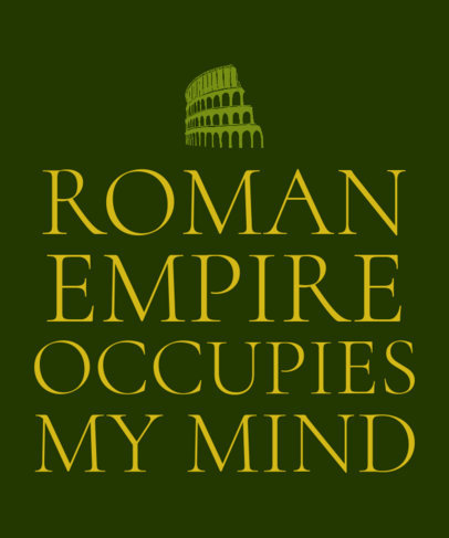 T-Shirt Design Generator With a Colosseum Graphic Inspired by the Roman Empire Trend