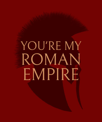 Trendy T-Shirt Design Maker With a Roman Graphic and a Roman Empire-Inspired Quote
