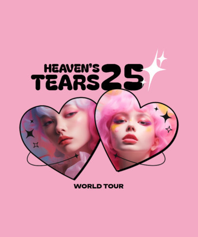 T-Shirt Design Generator for Girl's Music Band Concert Merch