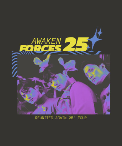 T-Shirt Design Creator With Tour Dates for a Music Band