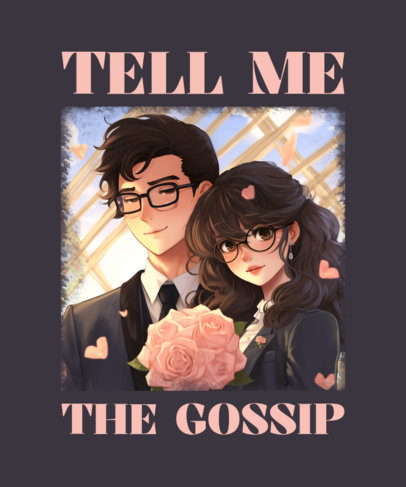 T-Shirt Design Generator with Illustrated Characters and a Quote Inspired by Ugly Betty