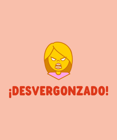 T-Shirt Design Creator with an Angry Blonde Woman Graphic Inspired by Ugly Betty