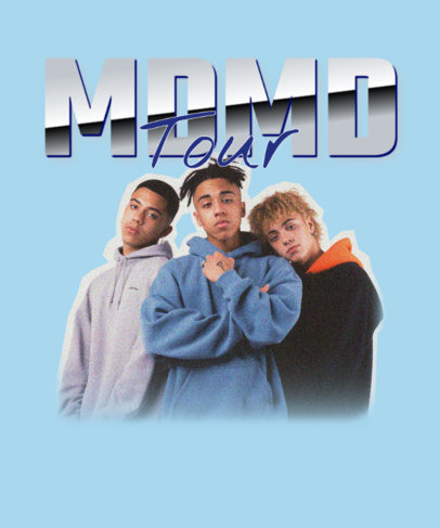 Music-Themed T-Shirt Design Template for a Boyband Concert