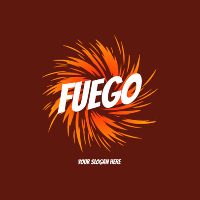 Abstract Logo Template Featuring a Spinning Explosion Graphic