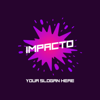 Abstract Logo Maker Featuring an Explosion Graphic with a Slogan
