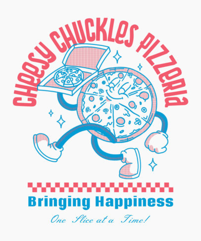 T-Shirt Design Maker for Pizza Day with a Cartoonish Pizza Graphic