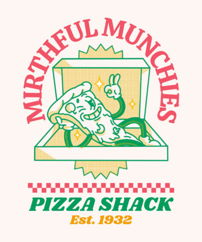 T-Shirt Design Generator with a Cool Slice Illustration in a Box for Pizza Day