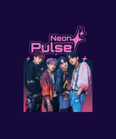 T-Shirt Design Maker With a K-Pop-Inspired Boyband