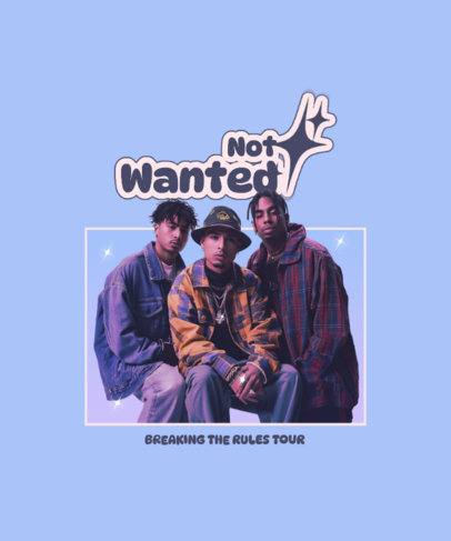 T-Shirt Design Generator Featuring an AI-Generated Boyband