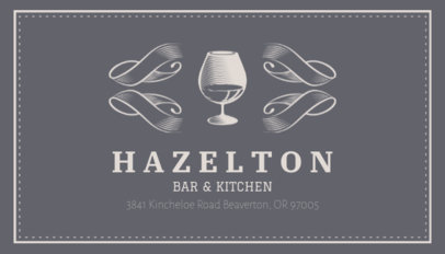 Online Business Card Maker for Wine Bars 162a 