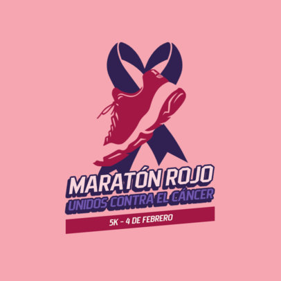 Logo Maker with a Sneaker Graphic for a 5K Charity Run to Support Cancer Survivors 6321a