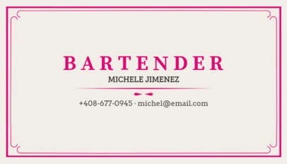 Business Card Maker for Bartenders with Drinking Icons 162b