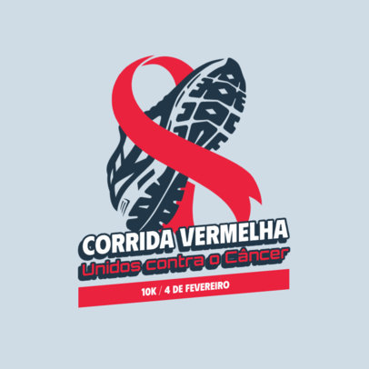Charity 10K Run Logo Generator with a Sneaker Icon to Fight Against Cancer 6321e