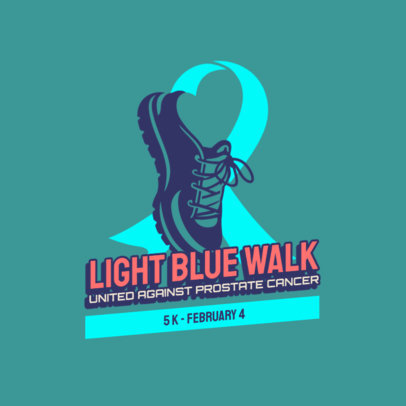 Logo Template Featuring a Sneaker for a Race to Fight Against Prostate Cancer 6321i