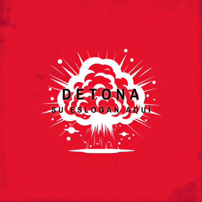 Abstract Logo Template with an Illustrated Explosion 