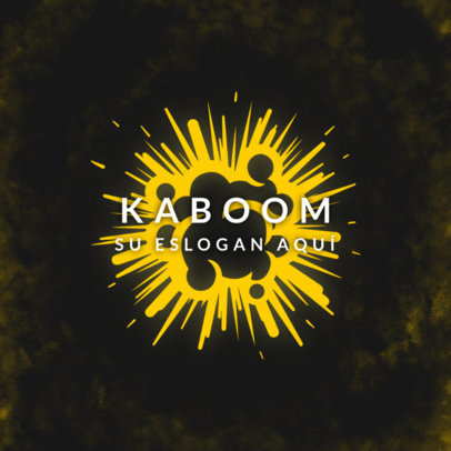 Logo Creator Featuring an Explosive Graphic with a Title and a Slogan