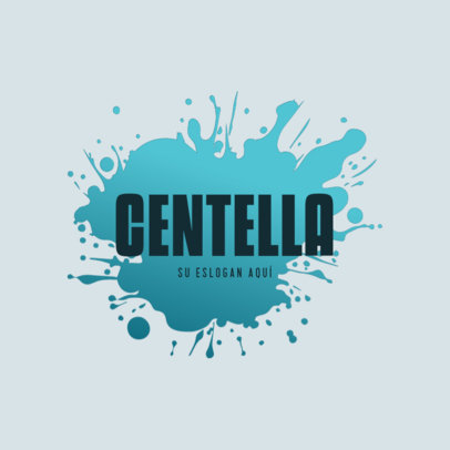 Abstract Logo Template with a Splashing Stain Graphic
