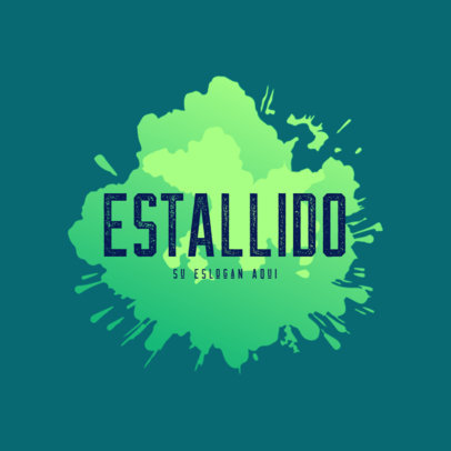 Logo Maker Featuring a Splashing Stain Graphic with an Abstract Form