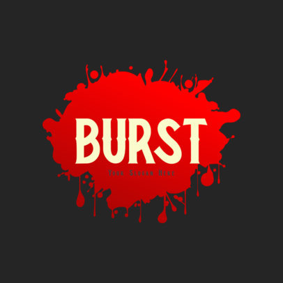 Abstract Logo Creator with an Explosive Stain Graphic and Contrasting Fonts