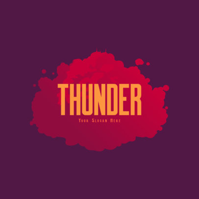 Abstract Logo Template Featuring a Bursting Stain Graphic