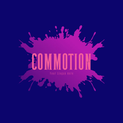 Logo Generator Featuring a Gradient Stain with an Explosive Shape