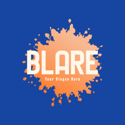 Logo Maker Featuring an Explosive Stain with Gradient Colors
