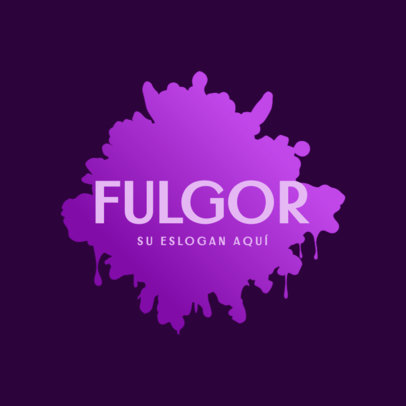 Logo Generator Featuring Contrasting Fonts over a Gradient Stain Graphic