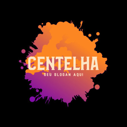 Logo Maker Featuring a Stain Graphic with Gradient Colors