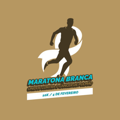Logo Maker for a Cancer Fundraising Marathon with a Ribbon Graphic 6321j