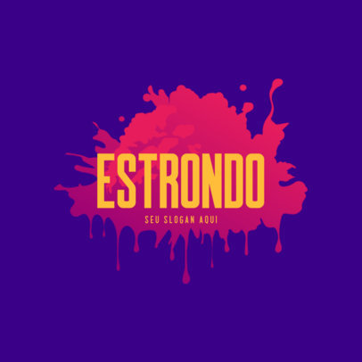 Logo Creator Featuring a Capitalized Text and a Slogan over a Stain Graphic 6325q