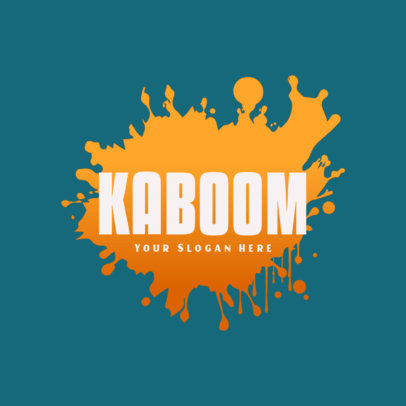 Logo Generator with an Abstract Splashing Stain Graphic