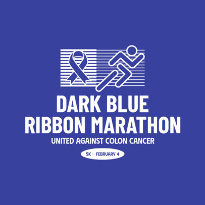 Logo Creator for a Colon Cancer Awareness-Themed Marathon Event