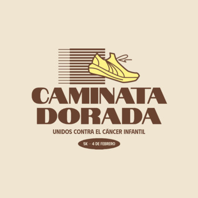 Logo Template for a Childhood Cancer Awareness Walking Marathon