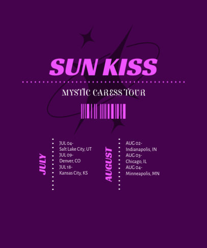 Back T-Shirt Design Maker Featuring a Girl Band World Concert Tour Dates