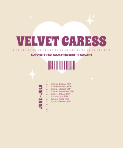 Back T-Shirt Design for Music Enthusiasts With a Girl Band Theme and Concert Events