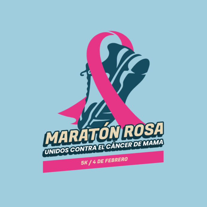 5K Marathon Logo Generator with a Ribbon Icon to Raise Awareness on Breast Cancer 