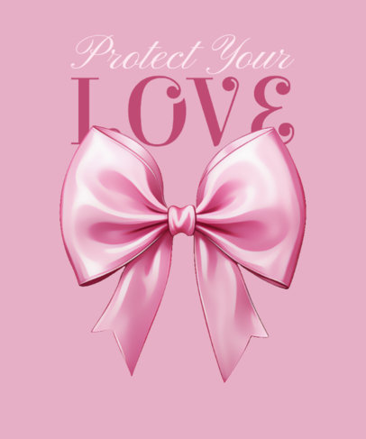 T-Shirt Design Creator with a Coquette Aesthetic Featuring a Ribbon Illustration