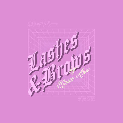 Lashes and Brows Logo Maker for a Beauty Bar