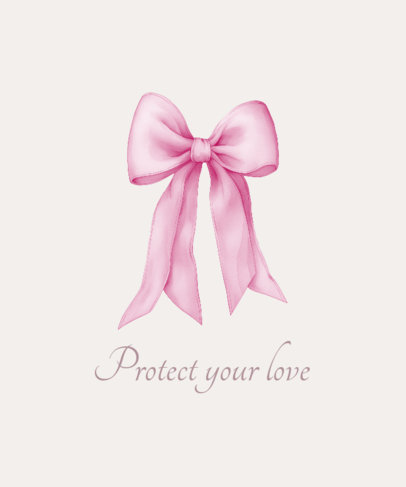 Coquette-Inspired T-Shirt Design Maker Featuring an Illustrated Pink Bow