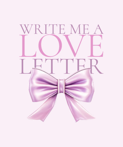 T-Shirt Design Generator With a Girly Quote Inspired by a Coquette Aesthetic