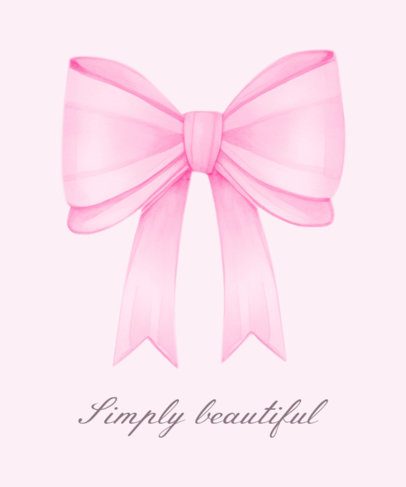 T-Shirt Design Maker for Coquette-Inspired Enthusiasts Featuring a Pink Bow Graphic 