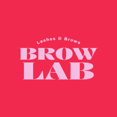 Lashes and Brows Logo Template Featuring a Bold Typography