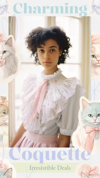 Instagram Story Generator to Promote Special Deals With a Coquette Aesthetic