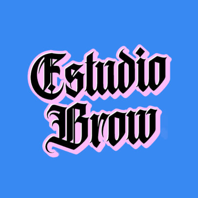 Brows Beauty Studio Logo Maker Featuring a Goth-Style Typeface