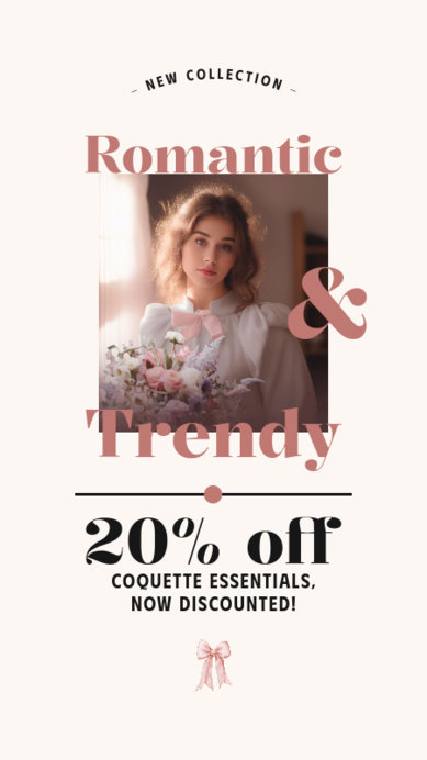Instagram Story Template With an Ad to Promote Coquette Essentials