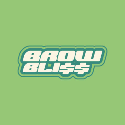 Online Logo Template Featuring a Retro Font for a Beauty Studio