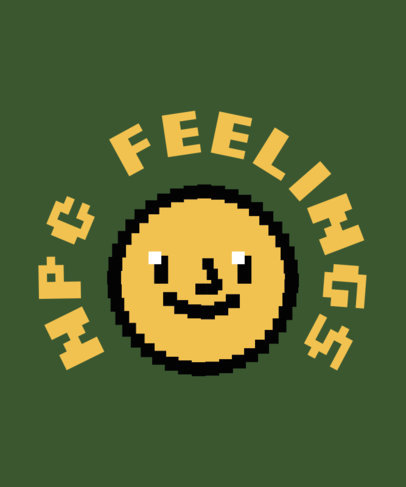 T-Shirt Design Maker with a Pixeled Face and an NPC-Themed Quote 6373