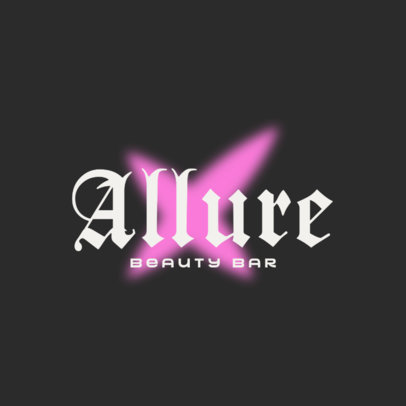 Logo Template for a Beauty Bar Business Featuring a Gothic Typography